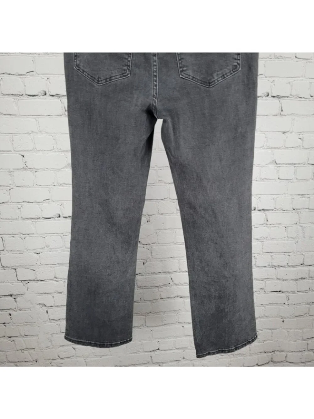 Madewell Grey Cali Demi Boot Button Fly Mid Rise Crop Denim Jeans 25 (25x26)